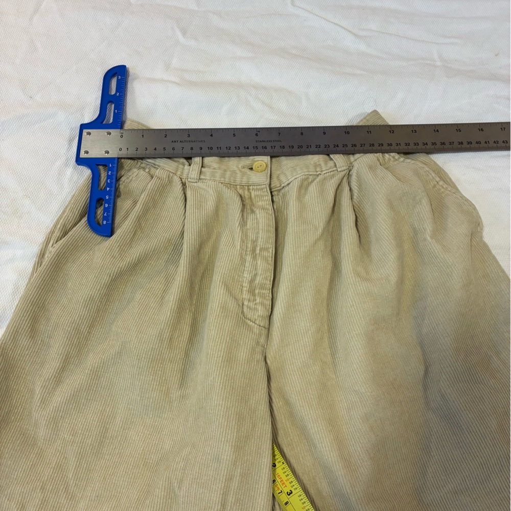 Vintage‎ L.L.Bean Corduroy Pants Women's 6 High-Rise The Vintage Twin Beige - Picture 8 of 8